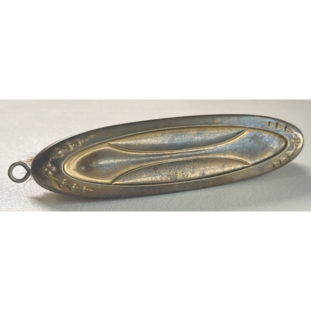 Antique Silver Plated Clothing Lint Horsehair Brush